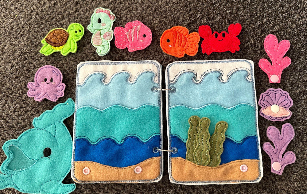 Under the Sea Quiet Book, Ocean Animal Finger Puppets, Teacher and
Child Learning Toy (ONLINE ORDER ONLY)