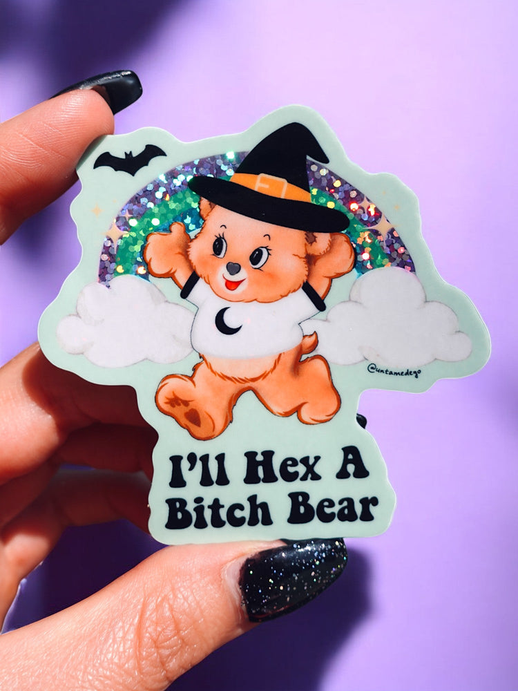I'll Hex A Bitch Bear Lolly The Bear Halloween Sticker (Online Order Only)