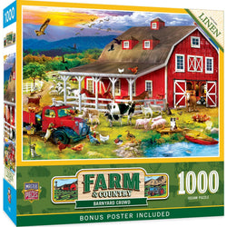 Farm & Country - Barnyard Crowd 1000 Piece Jigsaw Puzzle (ONLINE ORDER ONLY)