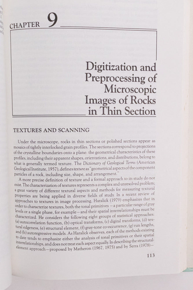 Image Processing of Geological Data (ONLINE ORDER ONLY)
