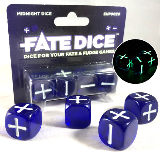Fate Core Dice: Midnight Dice (ONLINE ORDER ONLY)