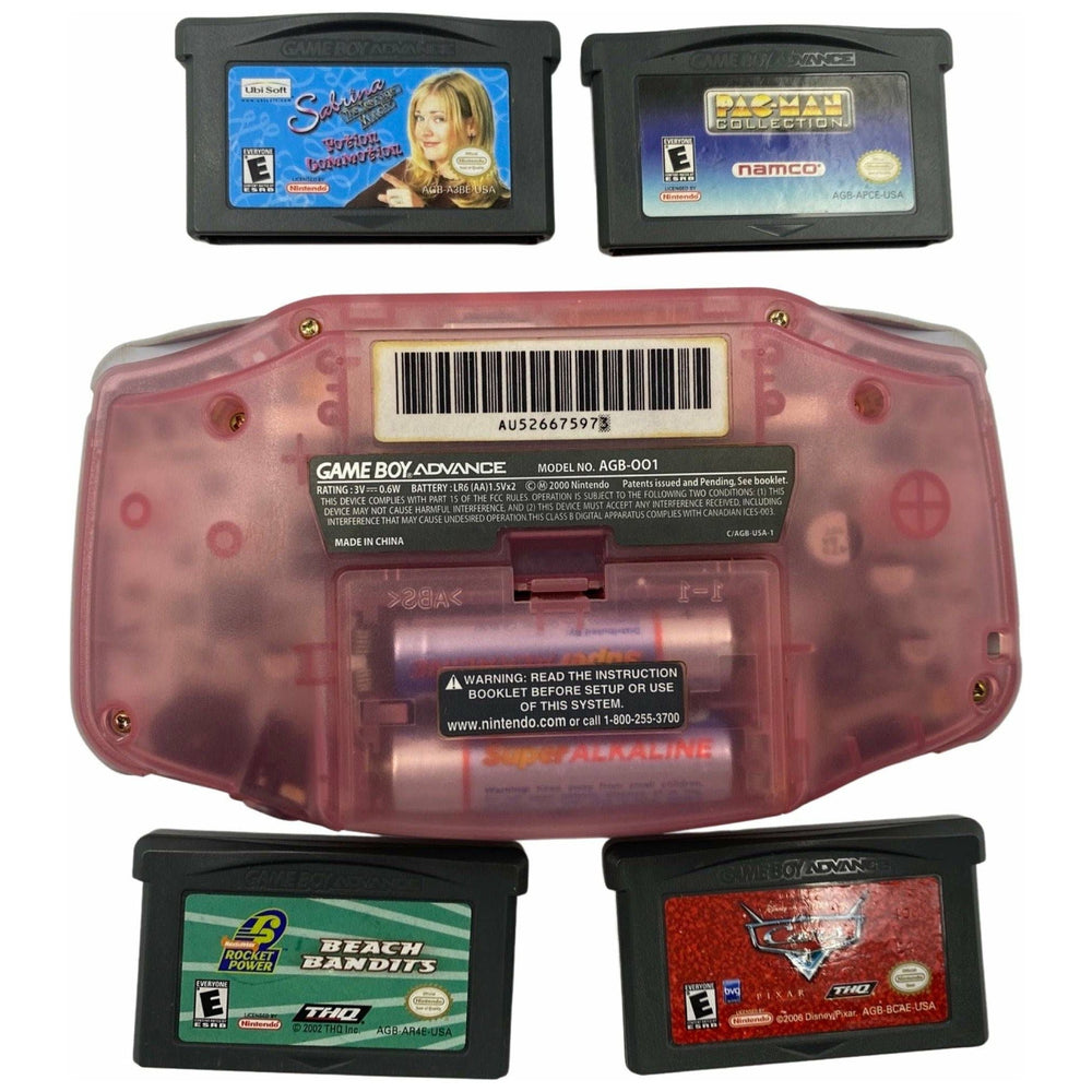 Gameboy Advance Fuchsia Pink (4-Game Bundle) (Online Order Only)