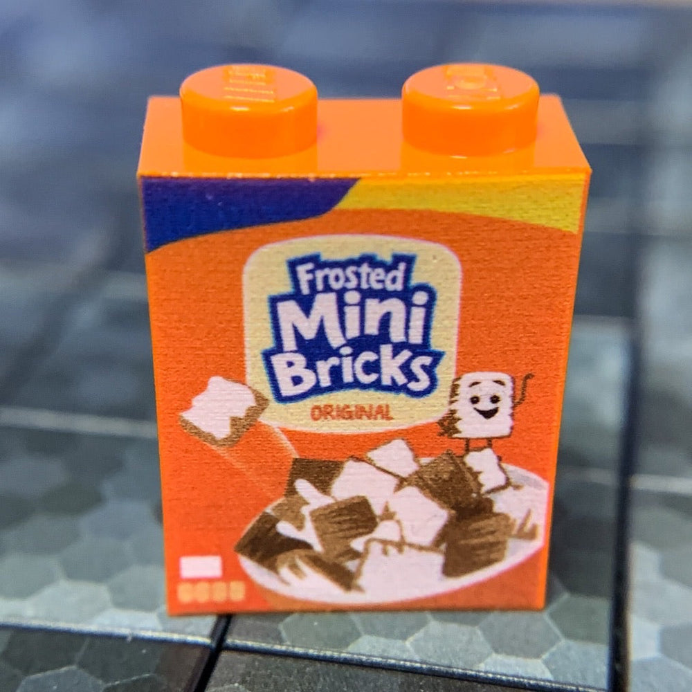 Frosted Mini Bricks Cereal - Custom Printed 1x2x2 Brick (Online Order Only)