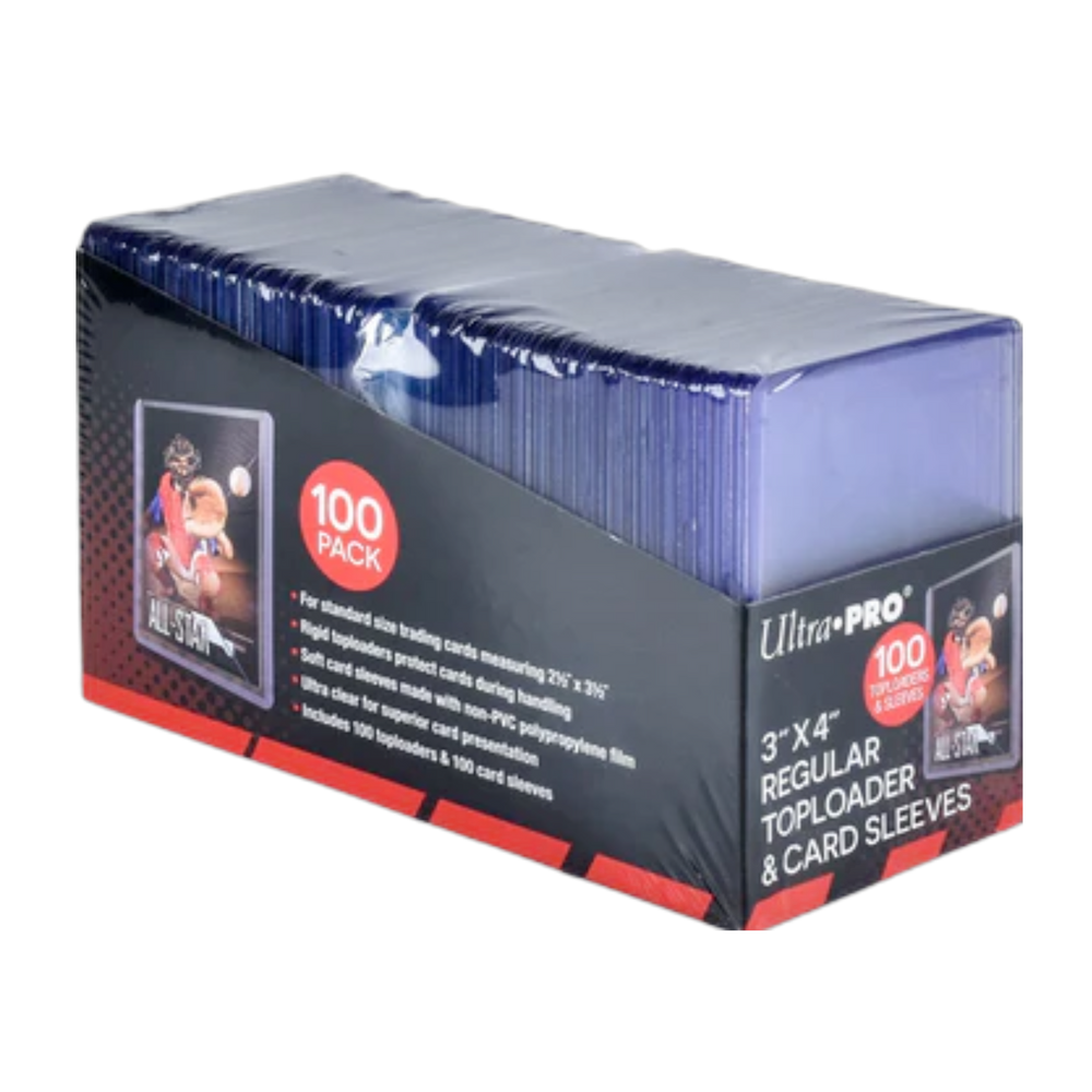 100-Pack Ultra-Pro Toploader and Sleeves | New (ONLINE ORDER ONLY)