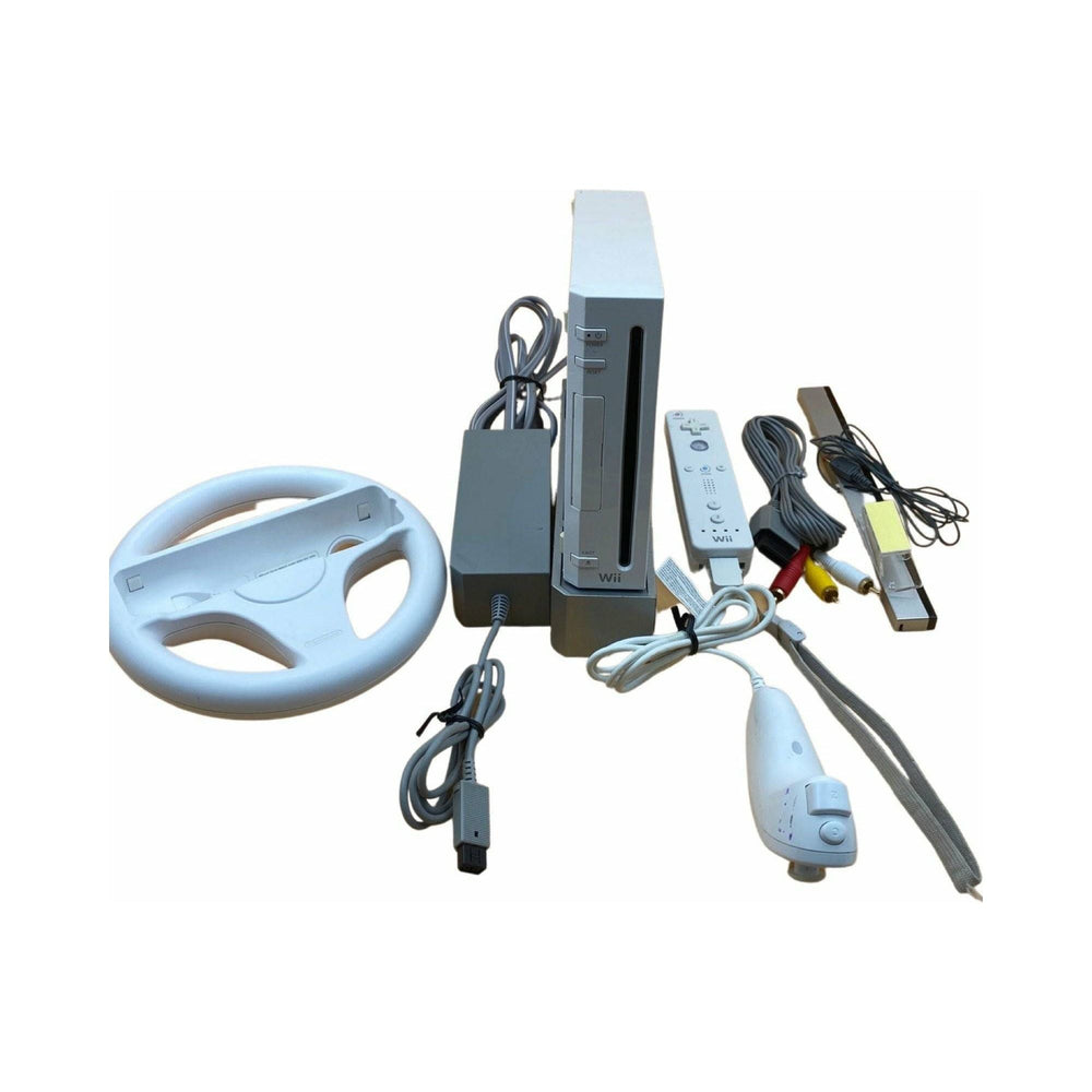 White Wii System Steering Wheel Bundle (Online Order Only)