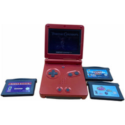 Red Gameboy Advance SP (4 Game Bundle & Charger) (Online Order Only)
