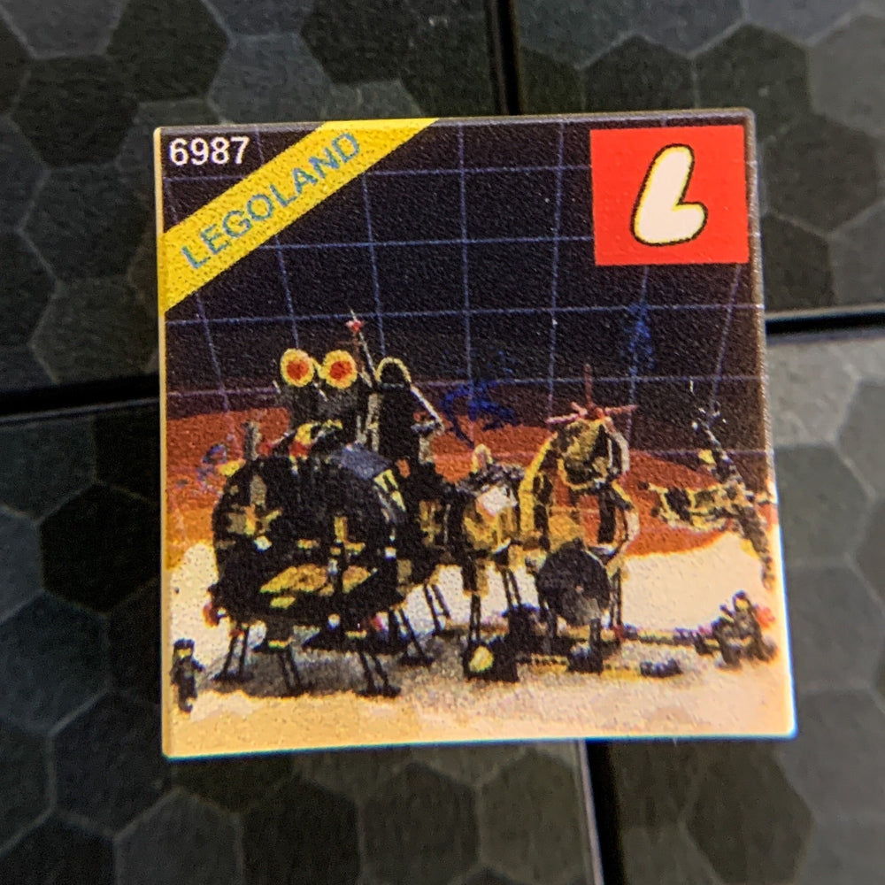 Message Intercept Base Blacktron Set 6987 - Custom Printed 2x2 Tile (Online Order Only)