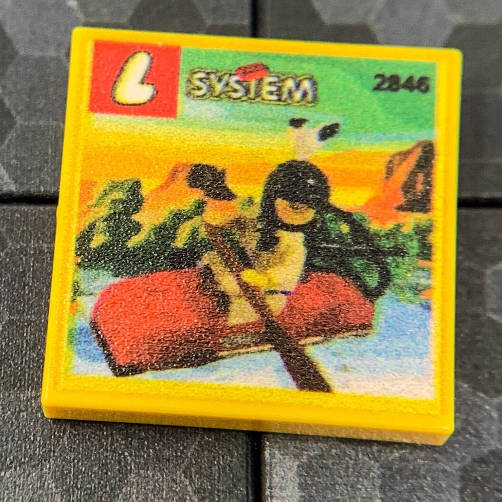 Indian Kayak Western Set 2846 - Custom Printed 2x2 Tile (Online Order Only)