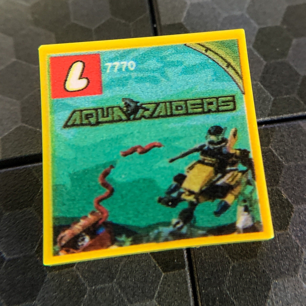Deep Sea Treasure Aqua Raiders Set 7770 - Custom Printed 2x2 Tile (Online Order Only)