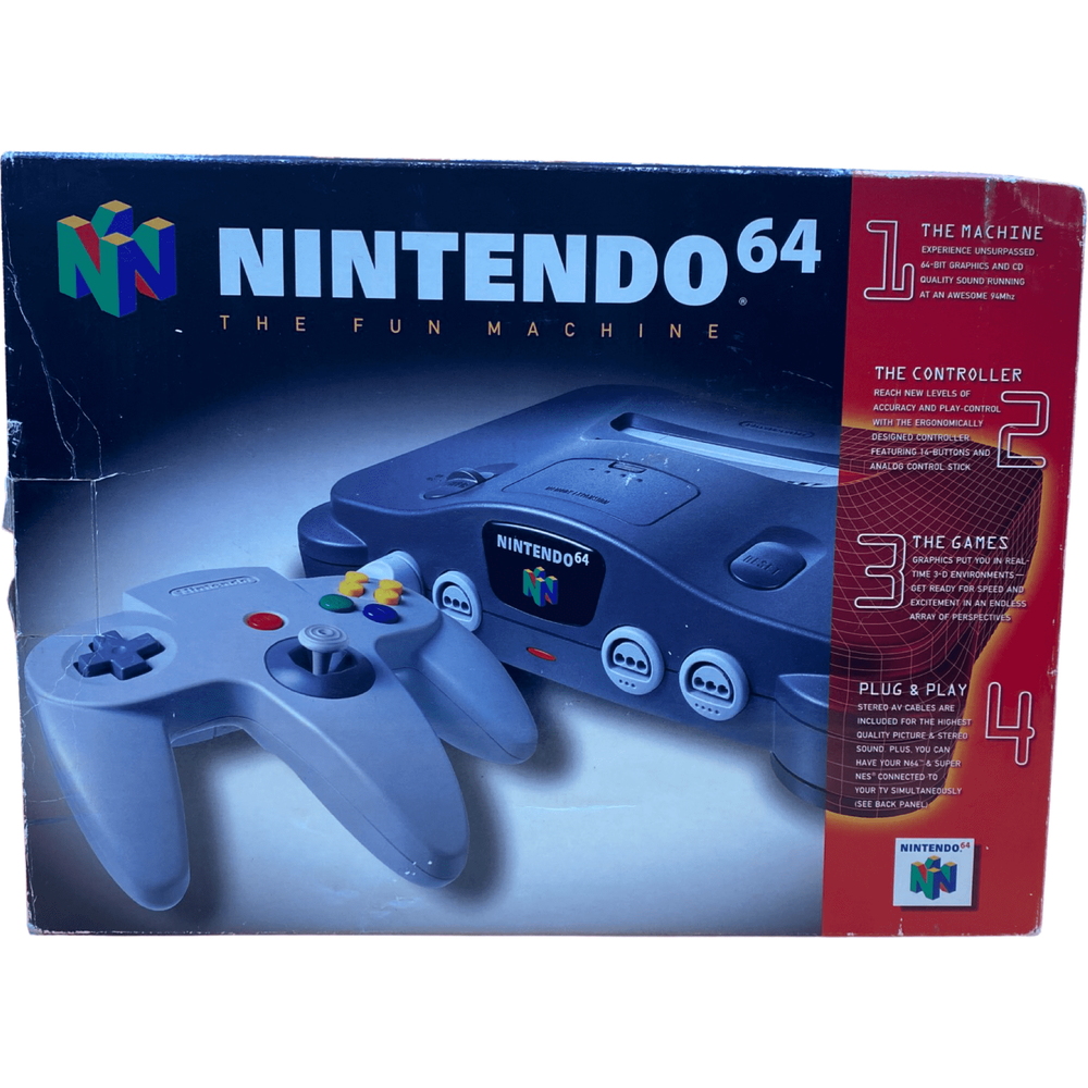 Nintendo 64 System with Original Retail Box & Super Mario 64 (Online Order Only)
