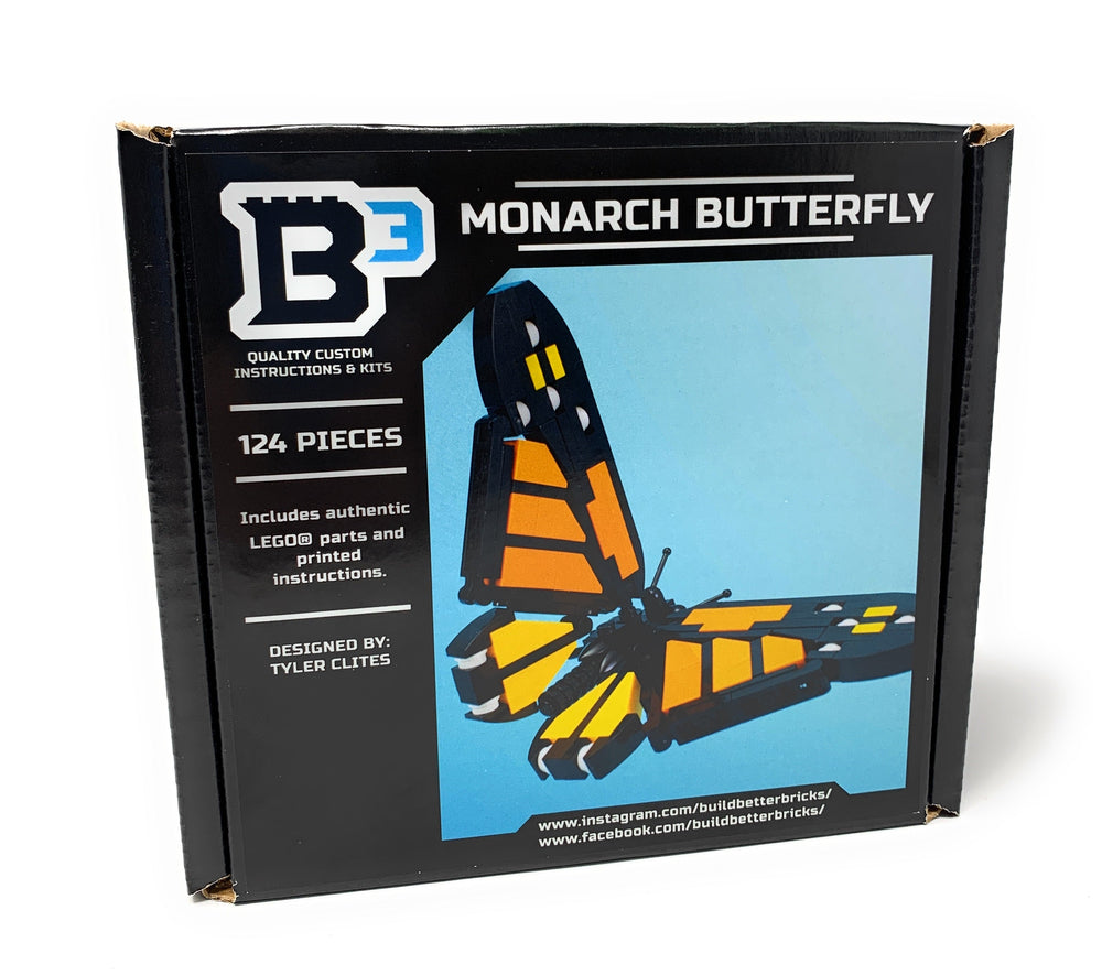 Monarch Butterfly - B3 Customs Building Set made using LEGO parts (Online Order Only)