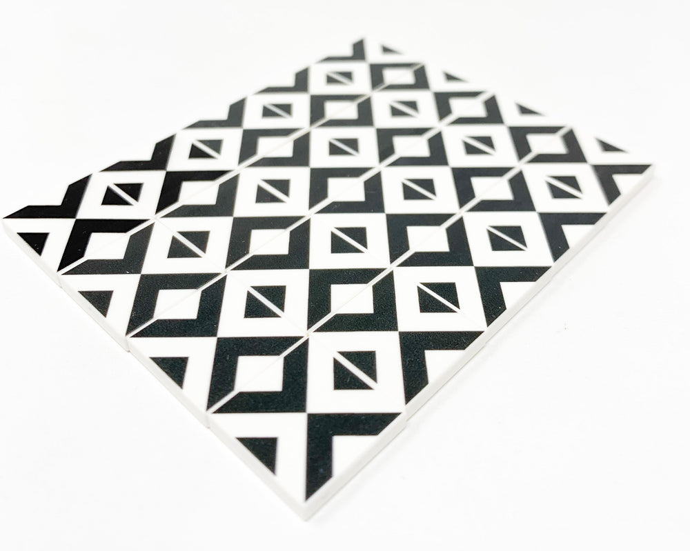 Black & White Kitchen / Diner Flooring - B3 Customs® Printed 2x2 Tile (Online Order Only)
