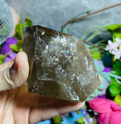 Smokey Quartz Shape with Rainbows (ONLINE ORDER ONLY)
