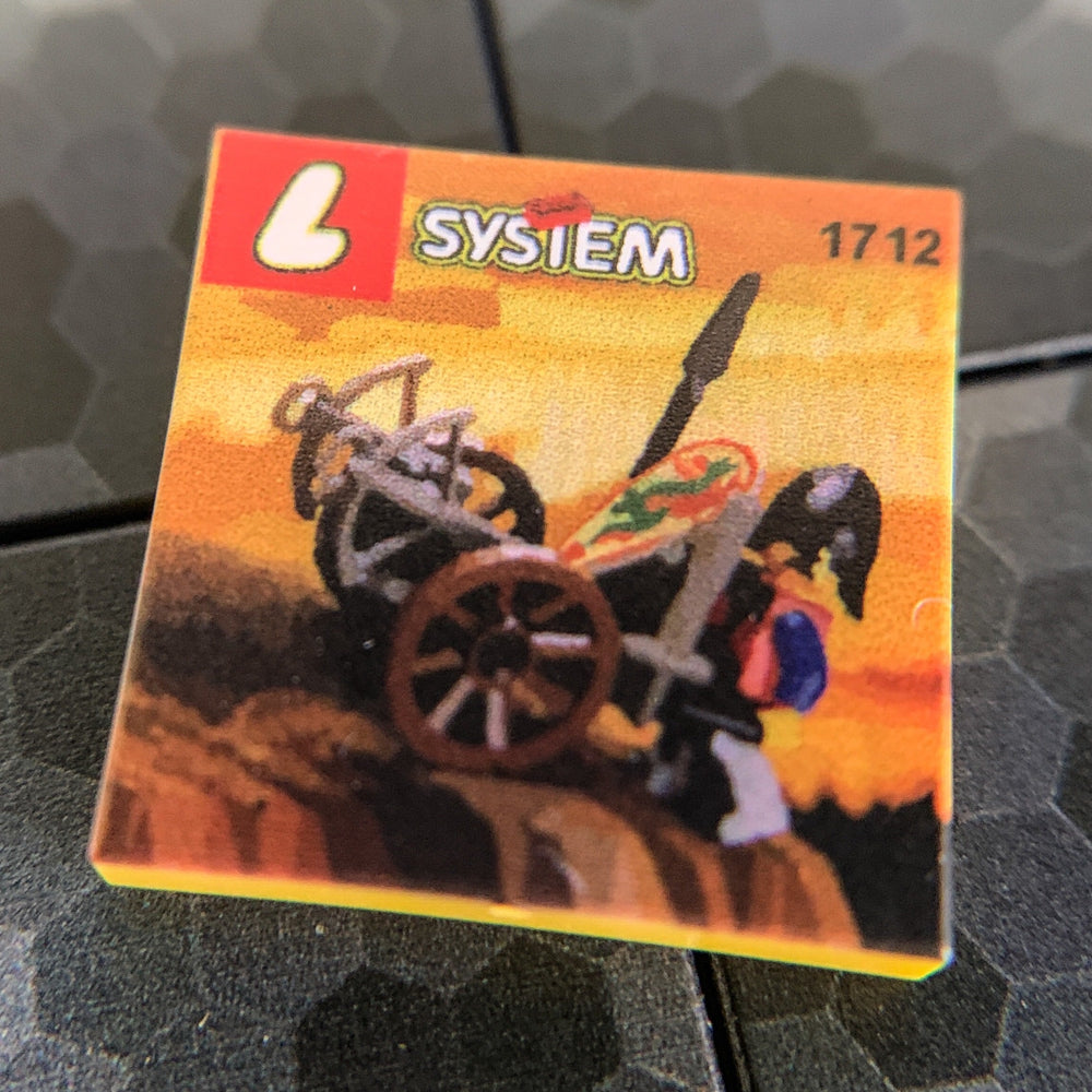 Crossbow Cart, Dragon Masters Set 1712 - Custom Printed 2x2 Tile (Online Order Only)