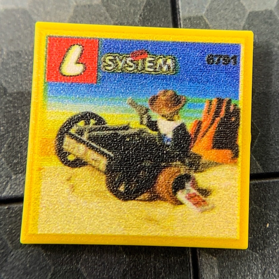 Bandit's Wheelgun Western Set 6791 - Custom Printed 2x2 Tile (Online Order Only)