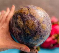 HUGE Rainbow Polished FLUORITE crystal sphere (ONLINE ORDER ONLY)