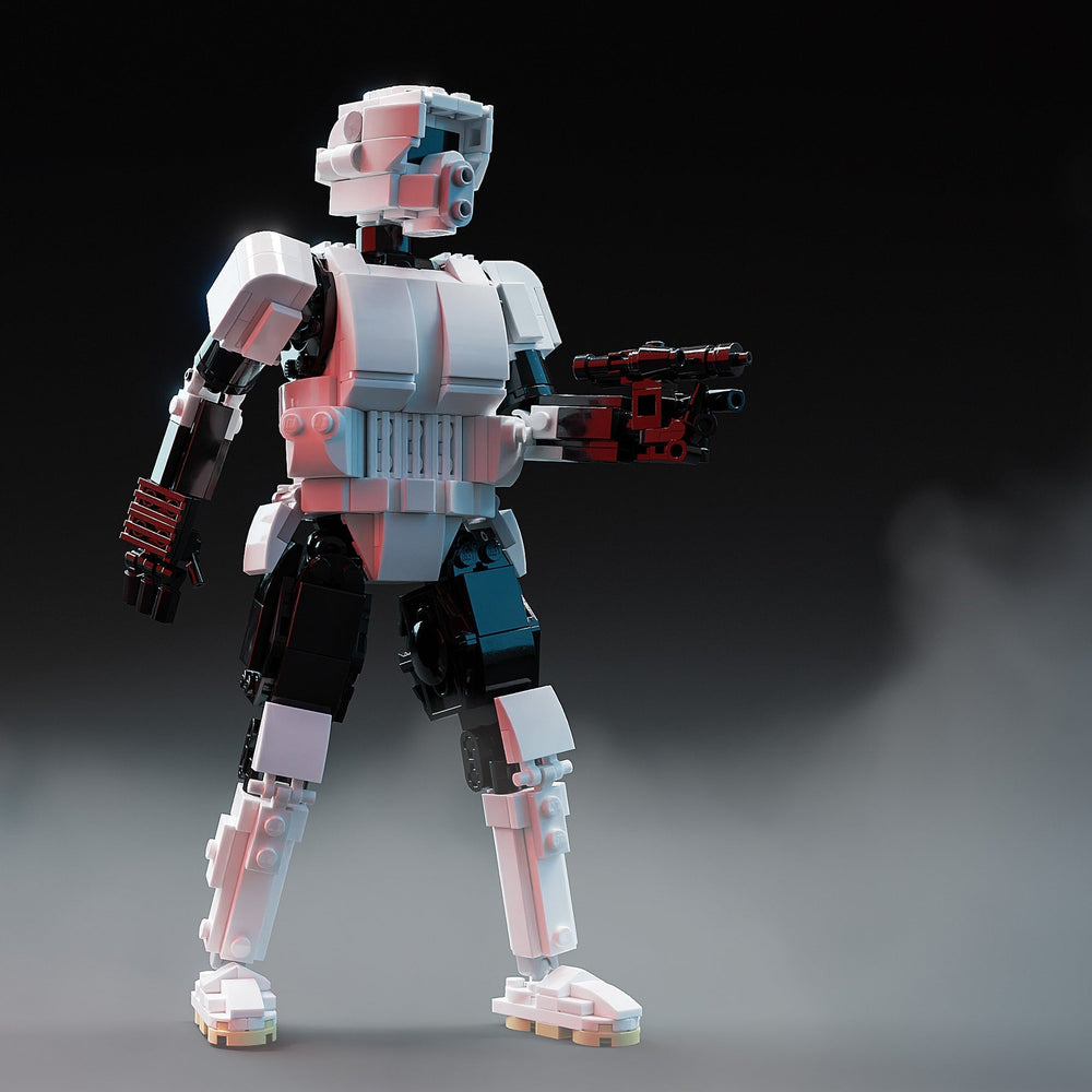 Scout Trooper 9” Buildable Figure MOC made using LEGO parts (Online Order Only)