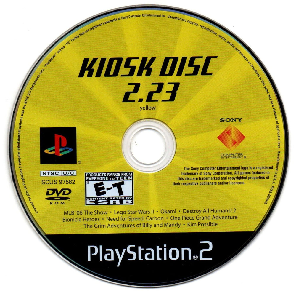 Kiosk Disc 2.23: Yellow (Playstation 2) (Online Order Only)