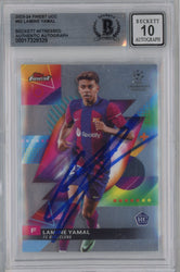 Graded 2023-24 Topps Finest UCC Lamine Yamal #50 Signed Rookie RC Soccer Card Beckett BAS BGS Auto 10 (ONLINE ORDER ONLY)