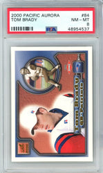 Graded 2000 Pacific Aurora Tom Brady #84 Rookie RC Football Card PSA 8 NM-MT (ONLINE ORDER ONLY)