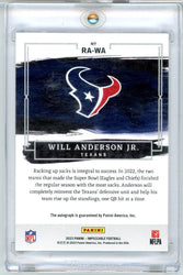 2023 Panini Impeccable Will Anderson Jr. #RA-WA /99 Autographed Rookie RC Football Card (ONLINE ORDER ONLY)