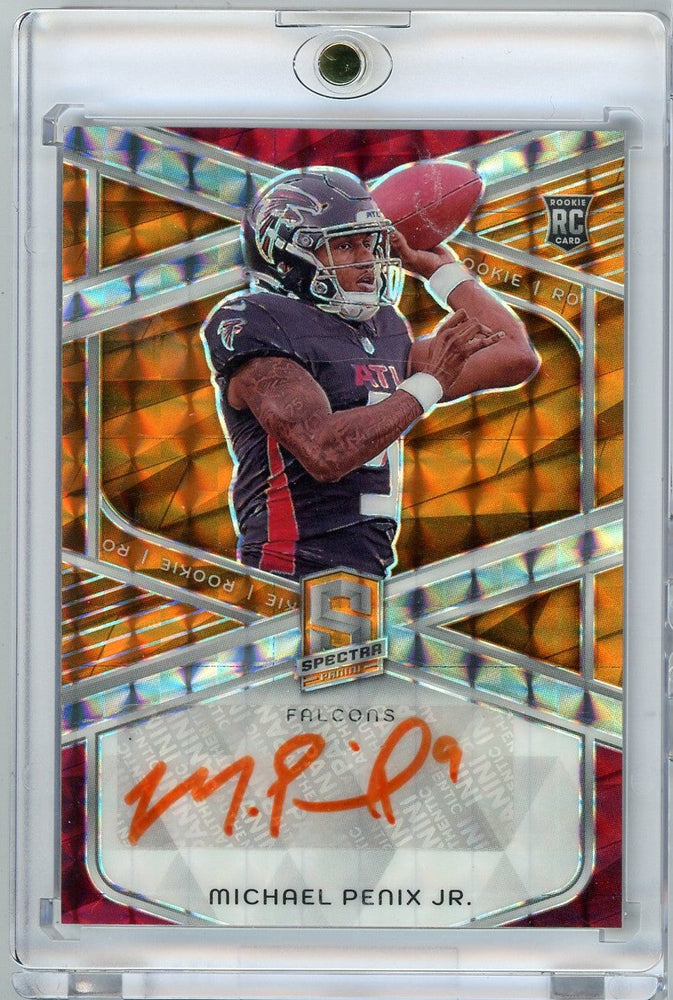 2024 Panini Spectra Orange Auto Michael Penix Jr #RAMPJ /10 Rookie RC Football Card (ONLINE ORDER ONLY)