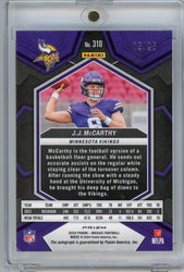 2024 Panini Mosaic White JJ McCarthy #310 /25 Auto Rookie RC Football Card (ONLINE ORDER ONLY)