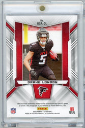 2022 Panini XR Gold Drake London #RSA-DL #'d 10/10 RPA Auto Rookie RC Football Card (ONLINE ORDER ONLY)