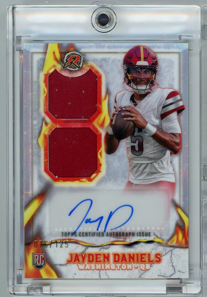 2024 Topps Resurgence Jayden Daniels #IPA-JD Ignite Rookie Patch Autograph RPA /125 Rookie RC Football Card (ONLINE ORDER ONLY)