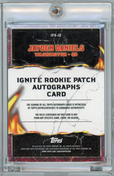 2024 Topps Resurgence Jayden Daniels #IPA-JD Ignite Rookie Patch Autograph RPA /125 Rookie RC Football Card (ONLINE ORDER ONLY)