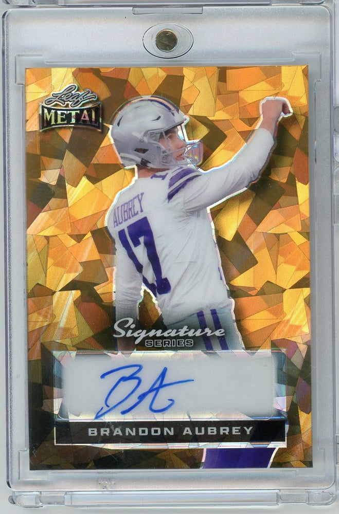 2024 Leaf Metal Signature Series Brandon Aubrey #BLBA1 1/1 Auto Dallas Cowboys Football Card (ONLINE ORDER ONLY)