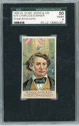 Graded 1888 N76 W. Duke, Sons & Co. Great Americans #CS Charles Sumner Baseball Tobacco Card SGC 4 (ONLINE ORDER ONLY)