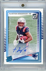 2025 Panini Donruss TreVeyon Henderson #332 /199 Auto New England Patriots Rookie RC Football Card (ONLINE ORDER ONLY)
