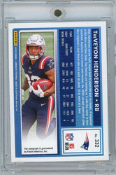 2025 Panini Donruss TreVeyon Henderson #332 /199 Auto New England Patriots Rookie RC Football Card (ONLINE ORDER ONLY)