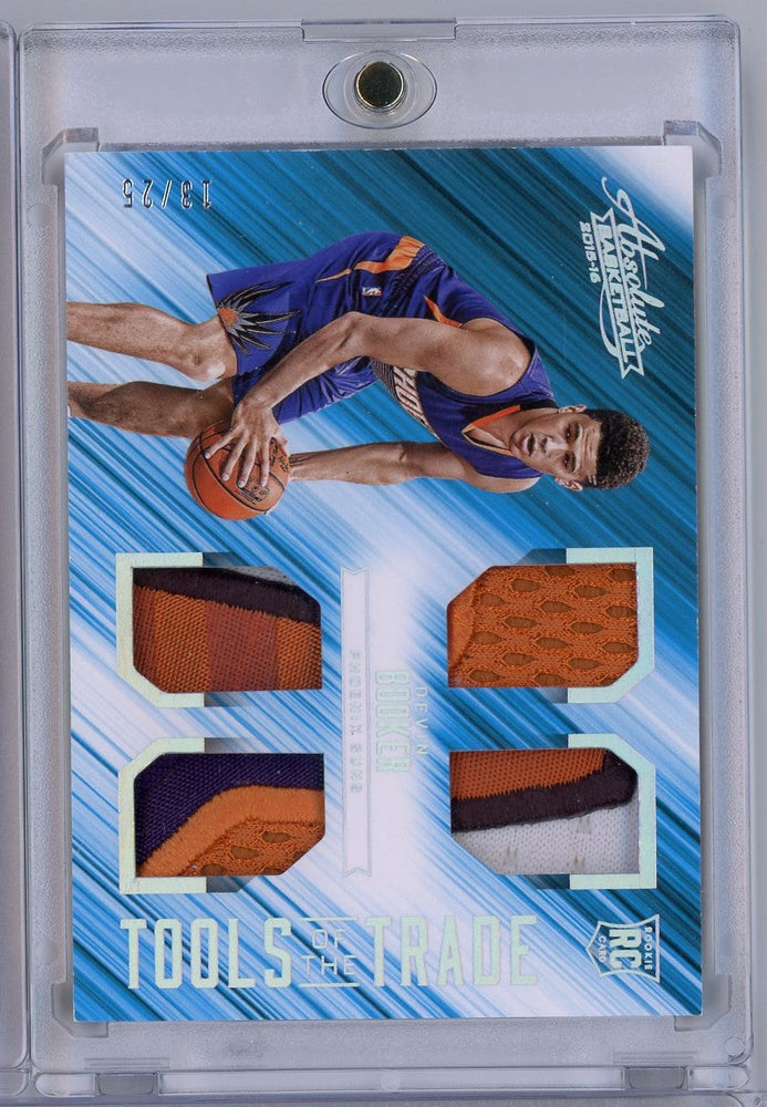 2015 Panini Absolute Devin Booker #13 13/25 Tools of the Trade Player Worn Relic Rookie RC Basketball Card (ONLINE ORDER ONLY)