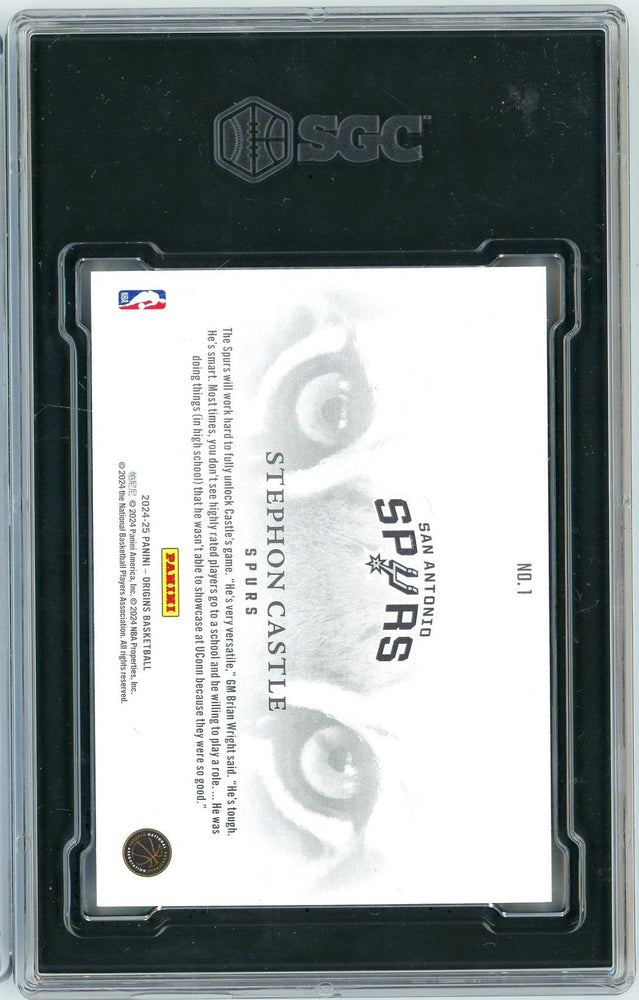 Graded 2024 Panini Origins Stephon Castle #1 Tiger Eyes Case Hit Rookie RC Basketball Card SGC 9.5 (ONLINE ORDER ONLY)