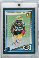 2025 Panini Donruss Matthew Golden #311 Auto /10 Green Bay Packers Rookie RC Football Card (ONLINE ORDER ONLY)
