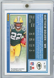 2025 Panini Donruss Matthew Golden #311 Auto /10 Green Bay Packers Rookie RC Football Card (ONLINE ORDER ONLY)