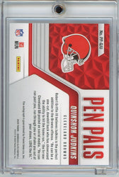 2025 Panini Donruss Elite Pen Pals Blue Quinshon Judkins #PPQJU Auto Cleveland Browns Rookie RC Football Card (ONLINE ORDER ONLY)