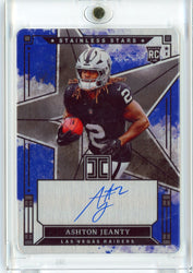2025 Panini Impeccable Ashton Jeanty #SSAJY Stainless Stars Rookie Auto /49 Las Vegas Raiders Rookie RC Football Card (ONLINE ORDER ONLY)