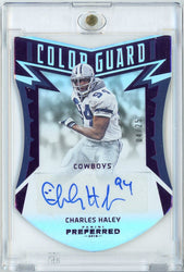 2016 Panini Preferred Football Color Guard Purple Charles Haley #222 /25 Auto Football Card