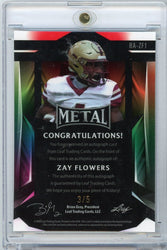 2023 Leaf Metal Zay Flowers #BA-ZF1 /5 Auto Rookie RC Football Card (ONLINE ORDER ONLY)