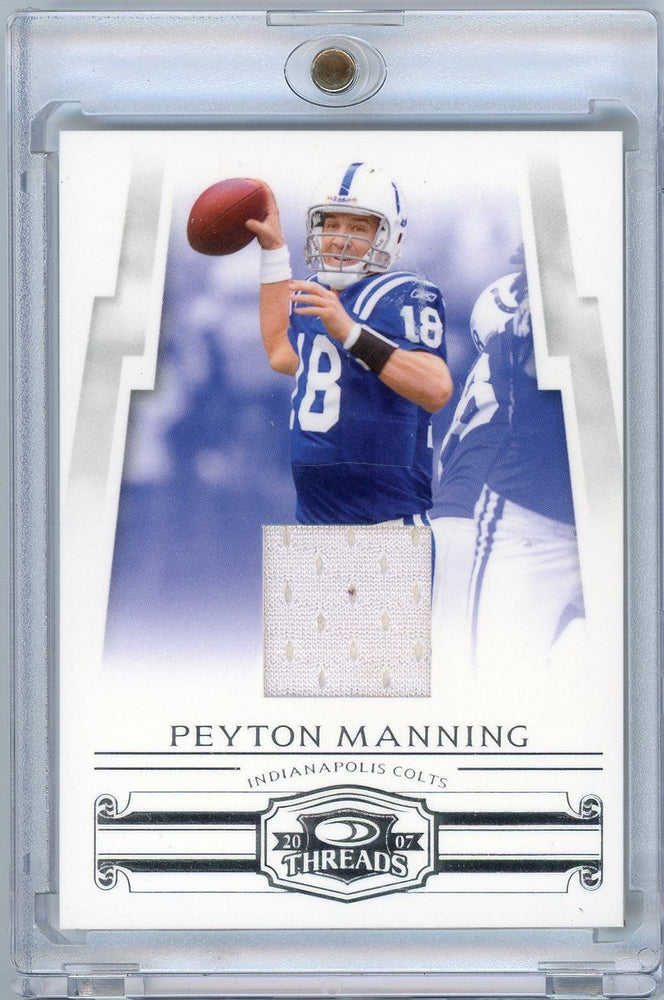 2007 Donruss Threads Peyton Manning #18 /100 Player Worn Relic Football Card (ONLINE ORDER ONLY)