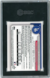 Graded 2024 Topps Bowman Mega Box Yoshinobu Yamamoto #36 Rookie RC Baseball Card SGC 9.5 Mint+