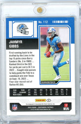 2023 Panini Contenders Green Variation Jahmyr Gibbs #112 Autograph Rookie RC Football Card