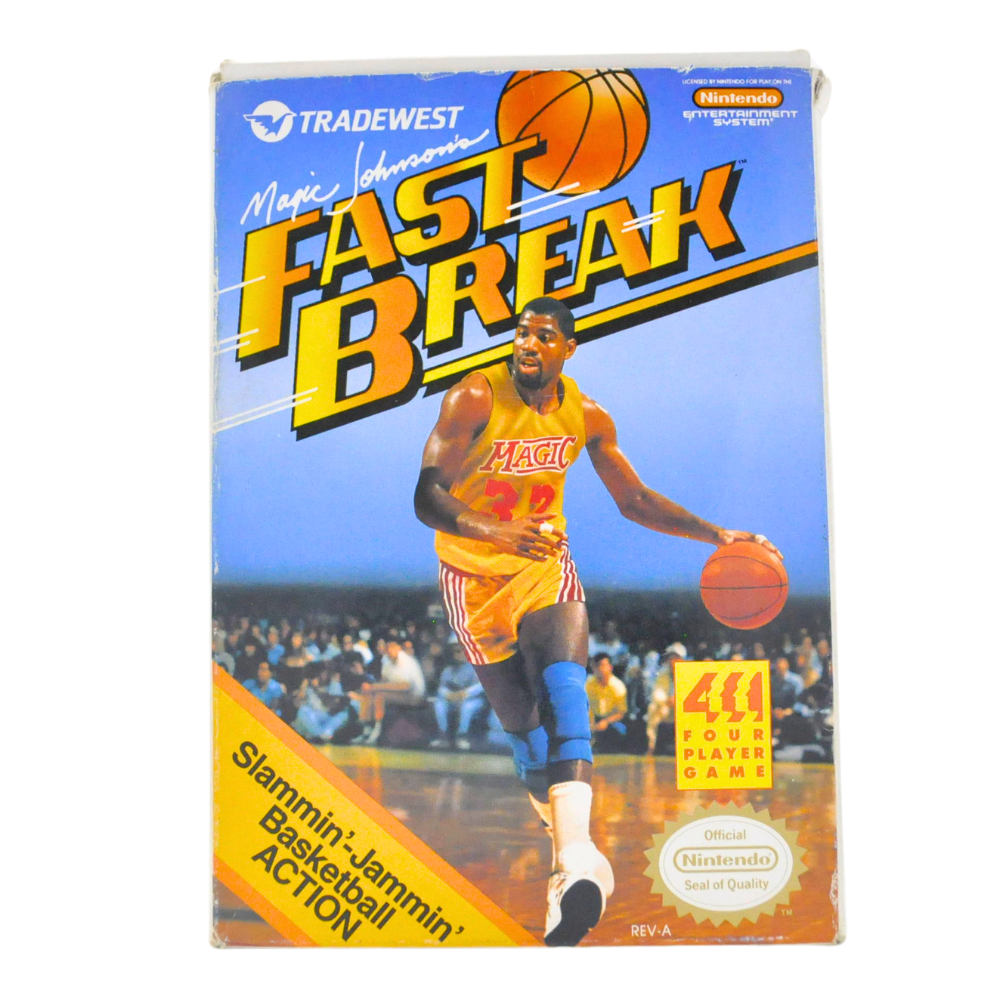 NES Cart Complete in Box - Magic Johnson's Fast Break (Online Order Only)
