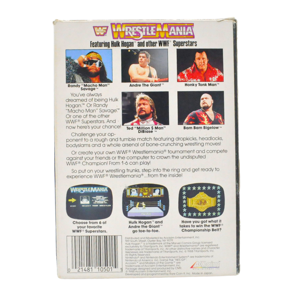 NES Cart Complete in Box - Wrestle Mania (Online Order Only)