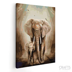 Indian Elephant His Child