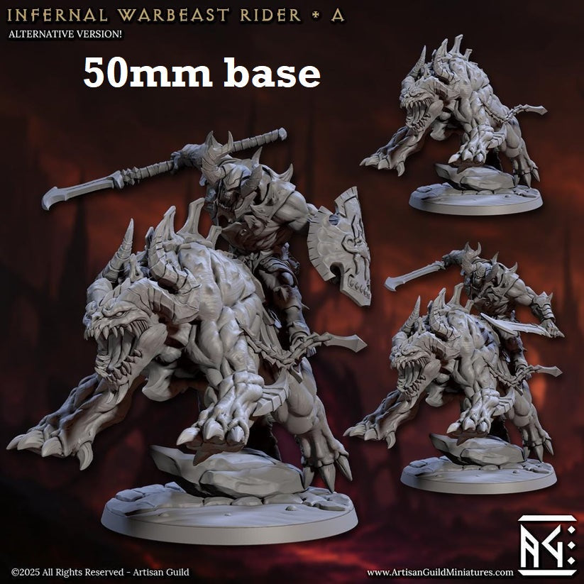 Infernal Belzatu Warbeast Riders: Sculpt A (Demon Warrior Cavalry Unit) (Online Order Only)