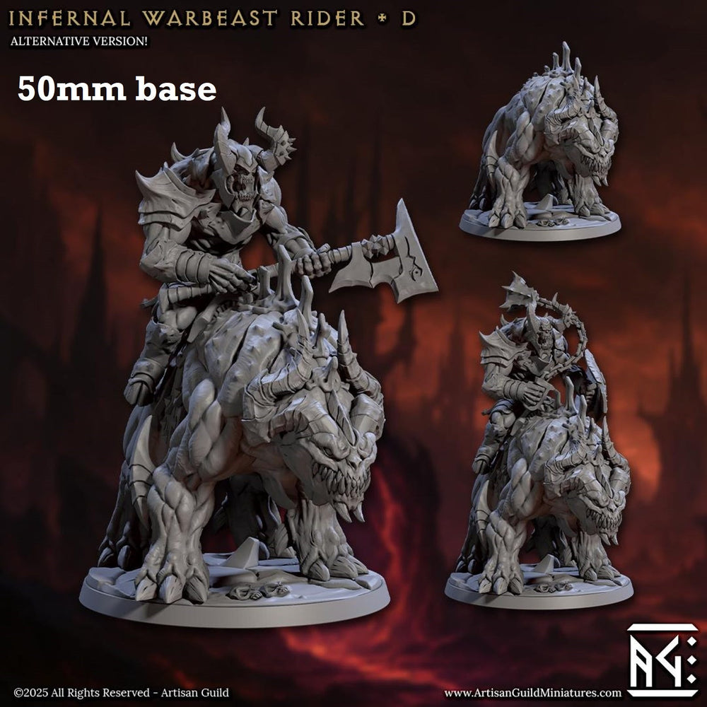Infernal Belzatu Warbeast Riders: Sculpt D (Demon Warrior Cavalry Unit) (Online Only)